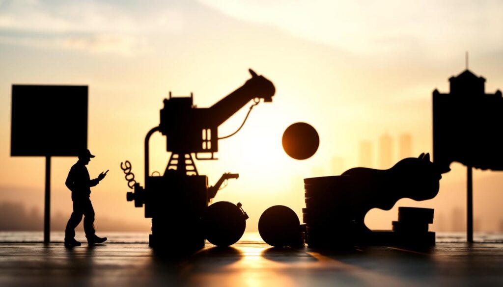 A comparison of diverse stock types, illuminated by warm, diffused lighting. In the foreground, distinct silhouettes of stocks ranging from blue-chip to penny, each casting a subtle shadow. The middle ground features a stylized grid or chart, hinting at financial data and analysis. The background blends a soft, ethereal landscape with a hint of urban skyline, creating a sense of balance between the practical and the aspirational. The overall tone is one of clarity, thoughtfulness, and a touch of elegance, reflecting the educational nature of the content. A comparison of diverse stock types, illuminated by warm, diffused lighting. In the foreground, distinct silhouettes of stocks ranging from blue-chip to penny, each casting a subtle shadow. The middle ground features a stylized grid or chart, hinting at financial data and analysis. The background blends a soft, ethereal landscape with a hint of urban skyline, creating a sense of balance between the practical and the aspirational. The overall tone is one of clarity, thoughtfulness, and a touch of elegance, reflecting the educational nature of the content.